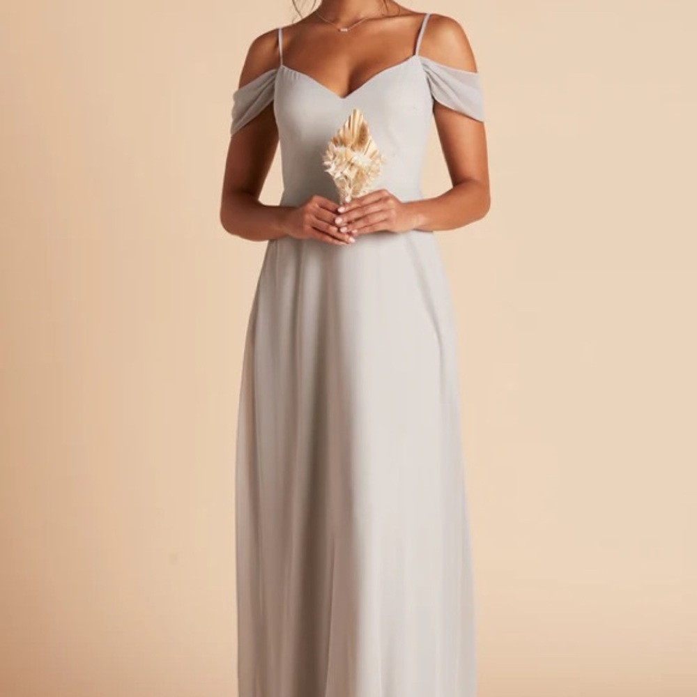 Birdy Grey Devin Chiffon Convertible Dress in Dove Gray Size Medium